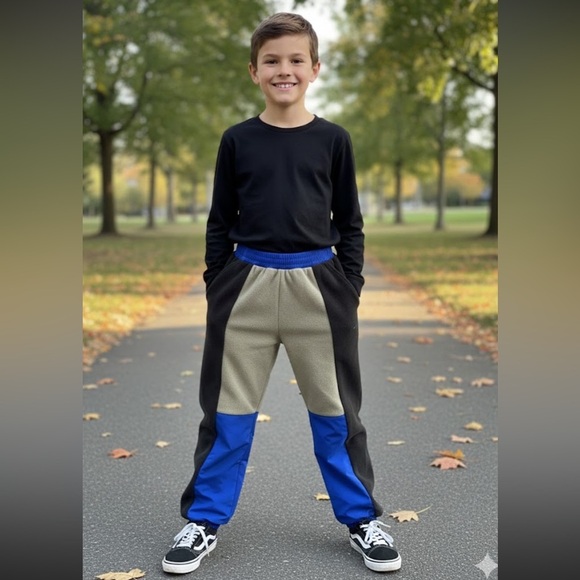 Zara Other - Zara Kids Black and Blue Joggers vintage